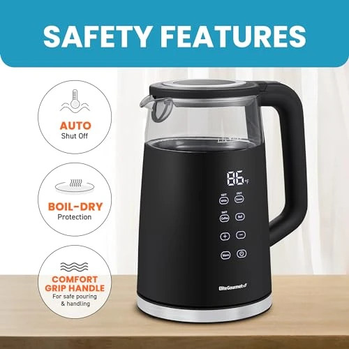 Dual Wall Cool Touch Electric Tea Kettle — Kettles & Tea Machines, Elite Gourmet