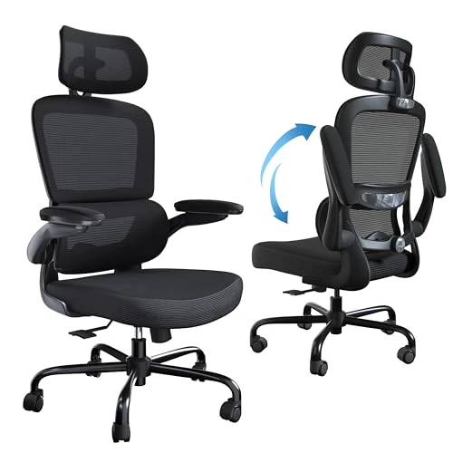 Ergonomic Office Chair with Adjustable Headrest and Lumbar Support — Desk Chairs, TRALT