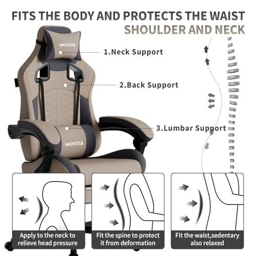 Gaming Chair with Massage and Footrest — Gaming Chairs, WOTSTA
