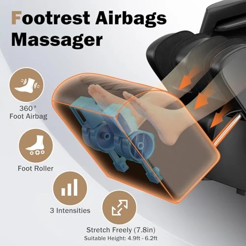 Massage Chair Full Body, Zero Gravity SL-Track Shiatsu Massage Recliner Chair with Body Scan, Airbags, Foot Rollers,... — Massage Chairs, Culanta