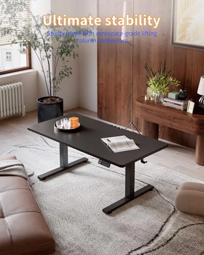 One-Piece Low Height Adjustable Desk — Mounts, YIHAYO