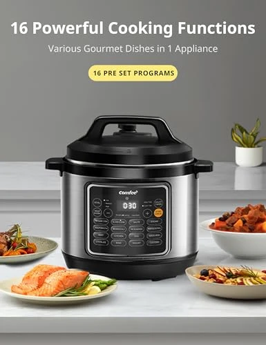 Pressure Cooker with 16 Cooking Functions — Electric Pressure Cookers, COMFEE'