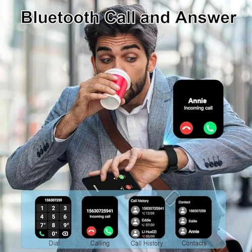 Smart Watch with Bluetooth Calling and Fitness Tracking — Smartwatches, Fempoin