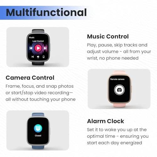 Smart Watch with Touch Screen, Fitness Tracker, Heart Rate Monitor, and Bluetooth Calling — Smartwatches, Poounur