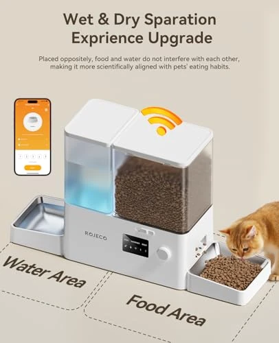 Automatic Cat Feeder and Gravity Water Dispenser — Automatic Feeders, ROJECO