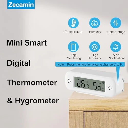 Digital Thermometer Hygrometer — Home Climate Control, Zecamin