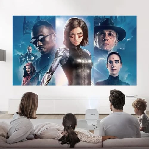 Portable WiFi Bluetooth Projector with Rotatable Stand — Home Theater Projectors, FXiaoy