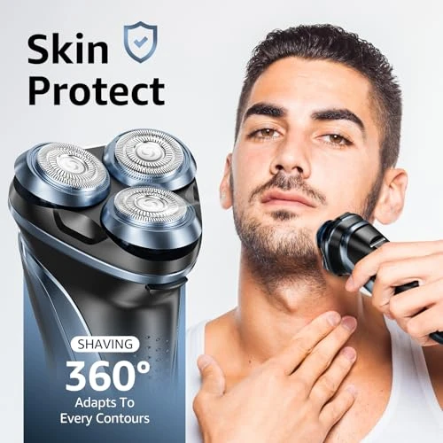 Rechargeable Electric Razor — Nose & Ear Trimmers, GDKLXL