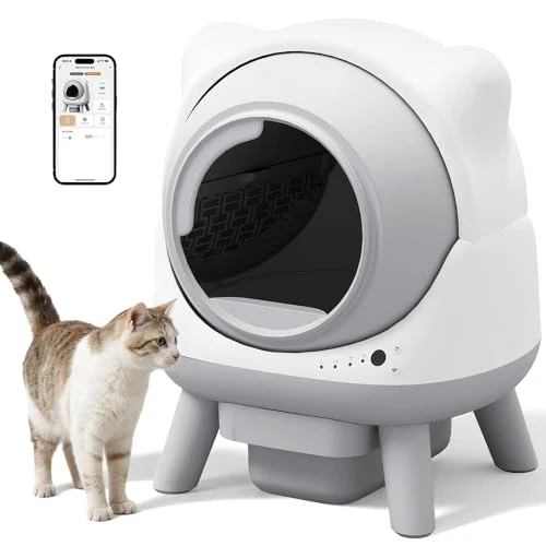 Self-Cleaning Litter Box with App Control and Safety Sensor — Self-Cleaning, Greesum
