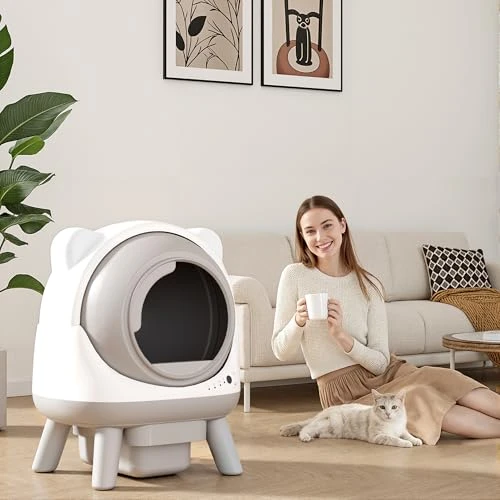 Self-Cleaning Litter Box with App Control and Safety Sensor — Self-Cleaning, Greesum