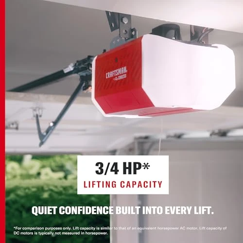 Ultra-Quiet Smart Belt Drive Garage Door Opener with Wi-Fi and Battery Backup, Craftsman