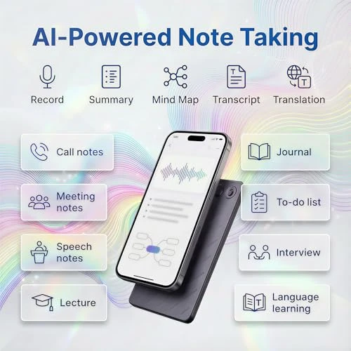 Voice Recorder with AI Transcription and Summarization — Voice Recognition & Productivity Software, Generic