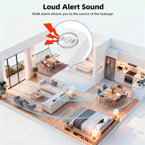 Water Leak Detector 5 Pack — Water Leak Detection Systems, KERUI