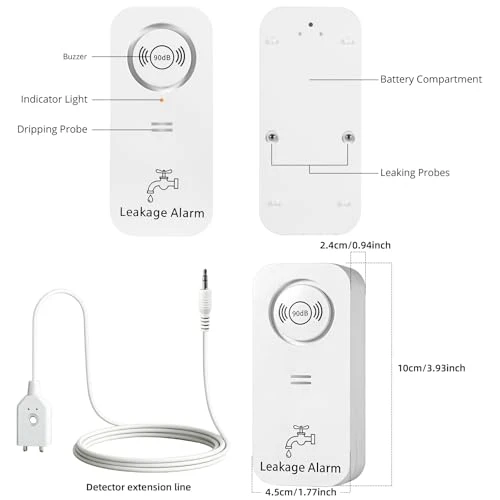 Water Leak Detector 5 Pack — Water Leak Detection Systems, KERUI