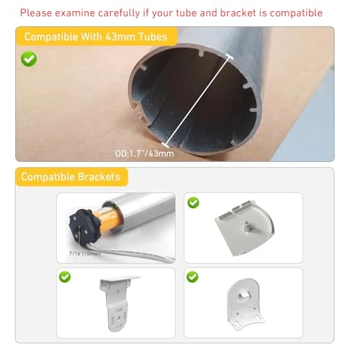 WiFi Blinds Motor for 1.75" Tube — Roller, Sortfle