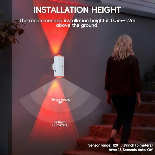 Wireless Wall Sconce with Remote, Motion Sensor, 16 Colors Changing, Dimmable, Rechargeable Battery, 4-Pack — Wall Lighting, Hirzsjoy