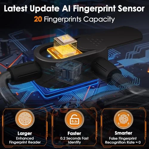 Fingerprint Bike Lock with Keys — Cable, Eseesmart