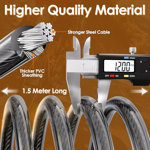 Fingerprint Bike Lock with Keys — Cable, Eseesmart