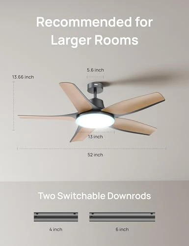 Low Profile Ceiling Fan with Lights — Ceiling Fans, Dreo