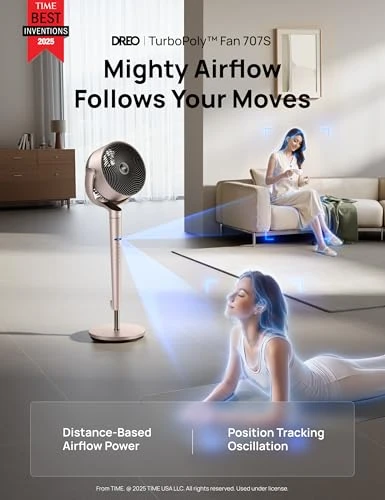 Smart Fan with Position-based Oscillation — Stand Fans, Dreo