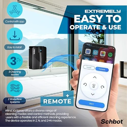 Window Cleaning Robot with Automatic Spray — Smart Cleaning Robots, Schbot