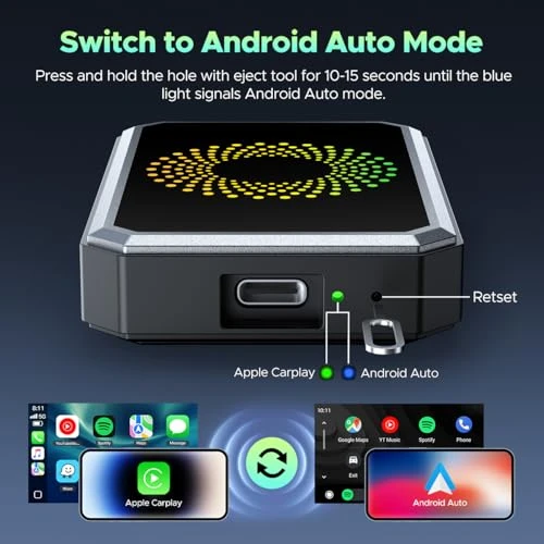 Wireless Carplay and Android Auto Adapter with Video Streaming — USB, LAMTTO