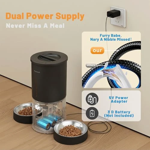Automatic Cat Feeder with Dual Bowls — Smart Pet Feeders, Miaosical
