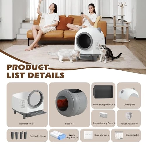 Automatic Cat Litter Box — Waste Bins, Grepatio