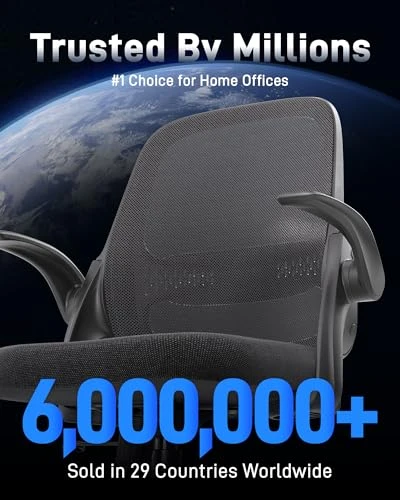 Ergonomic Mesh Office Chair with Flip-Up Arms — Smart Chairs, amseatec