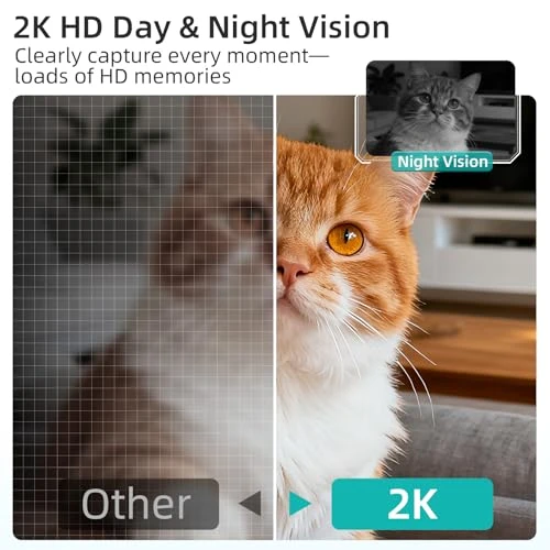 Indoor Pet Camera with Auto-Tracking, Cat Laser, Motion Detection, Night Vision, and 2-Way Audio — Cameras & Monitors, ASFSKY