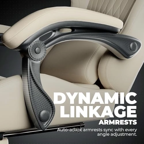 Music Gaming Chair with Built-in Speakers and Footrest, GTPLAYER