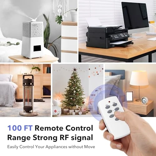 Remote Control Power Strip with 3 Independent Outlets, 4 USBs, Extension Cord, Overload Protection, Wall Mount — Power Solutions & Surge Protection, BN-LINK