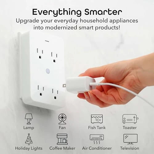 Smart Wi-Fi 4 Outlet Plug with Surge Protection — Power Guardians, Geeni