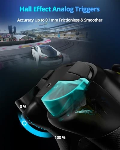 Wireless Controller with Hall Joysticks, Programmable Buttons, and RGB Lighting — Gaming Controllers, Boowen