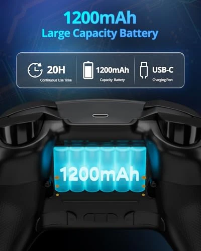 Wireless Controller with Hall Joysticks, Programmable Buttons, and RGB Lighting — Gaming Controllers, Boowen