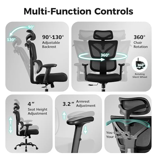 Ergonomic Office Chair — Desk Chairs, ALLGOD