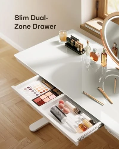 Glass Standing Desk with Drawer — Stands, Marsail