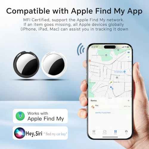 Pair of Bluetooth Smart Tracker Tags with Find My App Compatibility — Item Locators, Votlik