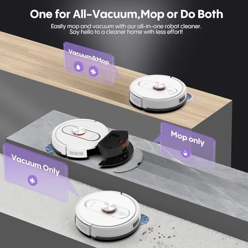 Robot Vacuum and Mop Combo with Self-Emptying Station — Robot Vacuum, Bagotte