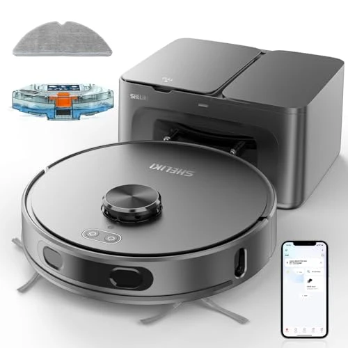 Robot Vacuum and Mop with Self-Emptying Base — Robot Vacuum, SHELIKI