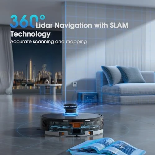 Robot Vacuum and Mop with Self-Emptying Base — Robot Vacuum, SHELIKI
