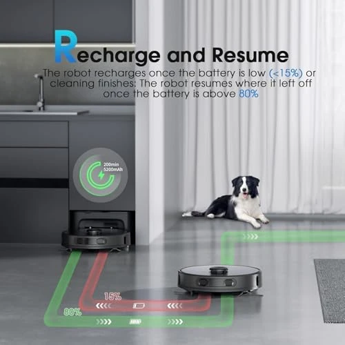 Robot Vacuum and Mop with Self-Emptying Base — Robot Vacuum, SHELIKI