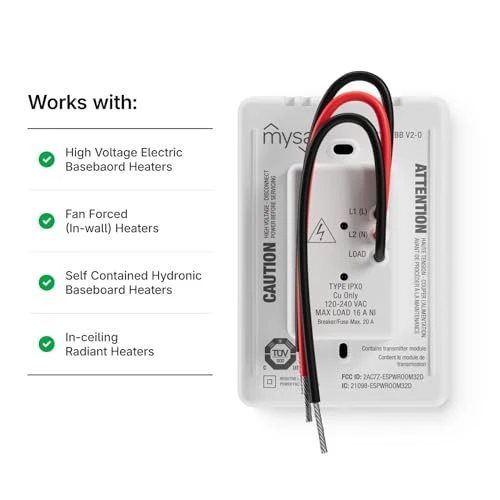 Smart Thermostat for Electric Baseboard Heaters — HVAC Controls, Mysa