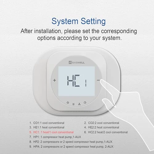 Smart WiFi Thermostat — HVAC Controls, SASWELL