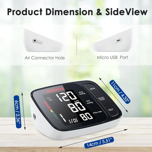Upper Arm Blood Pressure Monitor — Blood Pressure Monitor, WEONY
