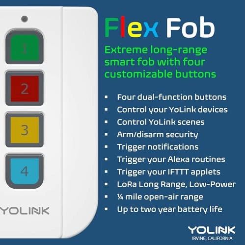 4-Button Smart Fob — Remote Controls, YoLink
