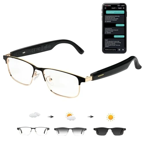 AI Translation Smart Glasses with Color-Change Lenses — Smart Glasses, OICIIDO