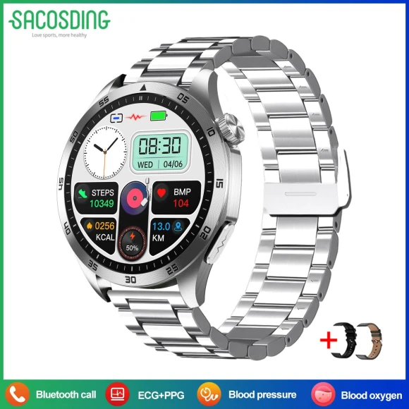 AMOLED Smartwatch with Health Monitoring — Smartwatches, SACOSDING