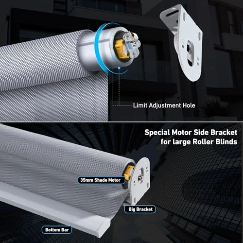 Electric Roller Blinds WiFi Motor — Top Motor, Sortfle