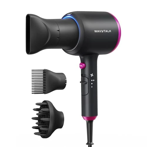 Hair Dryer with Diffuser and Comb, Wavytalk